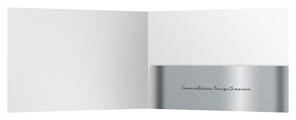 Camera Pocket Folder Design Template (Inside View)